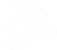Dibujo de frase en inglés: 'Join the conversation'